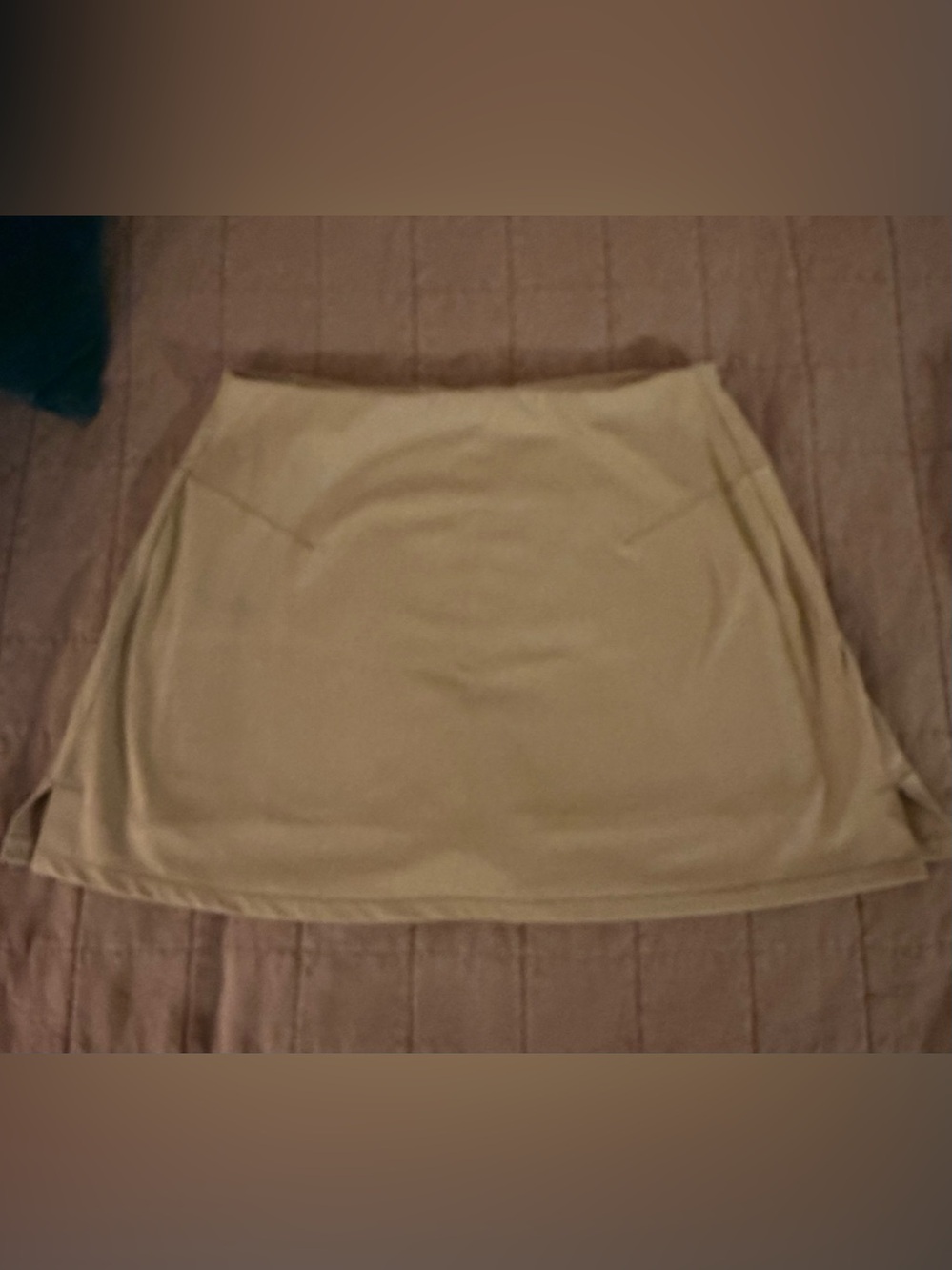 Women’s Mini Skirt in Light Beige - Clean A-Line Silhouette
